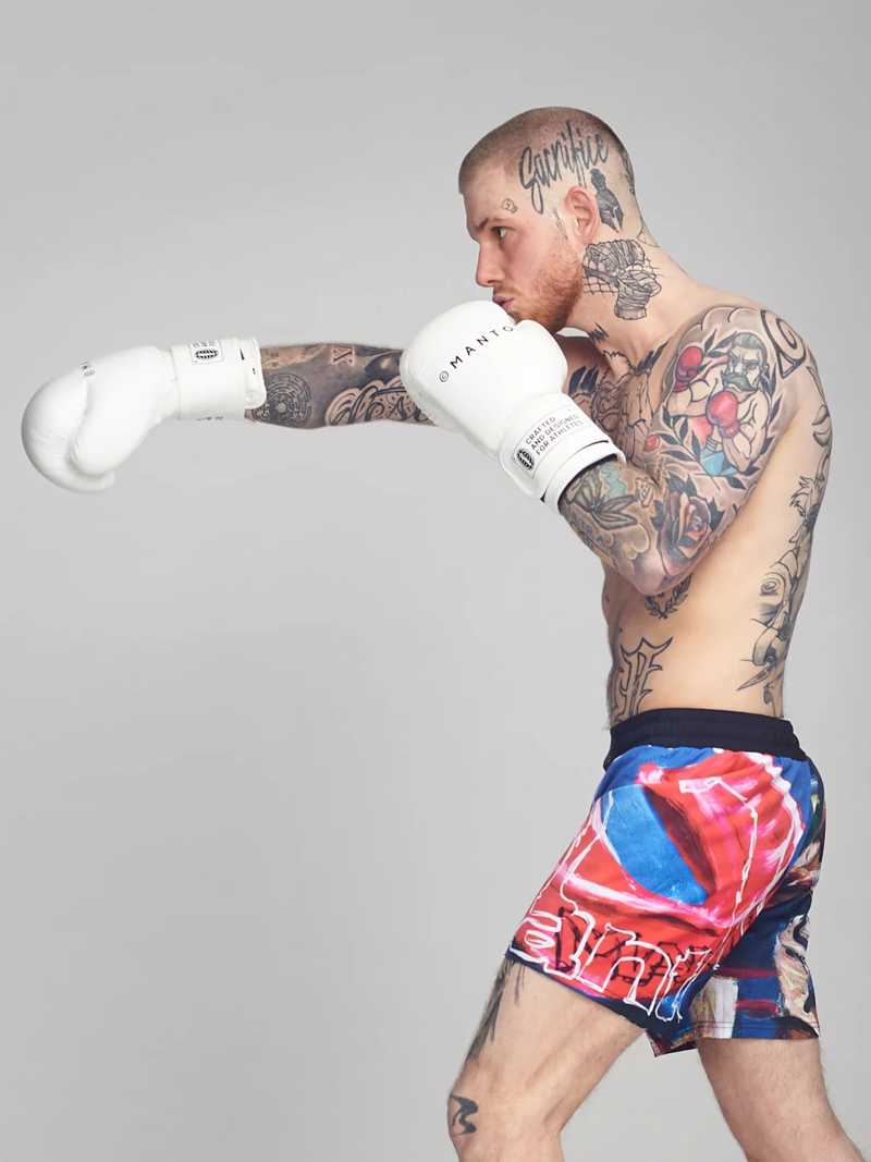 MANTO BOXING GLOVES impact+ Leather-white